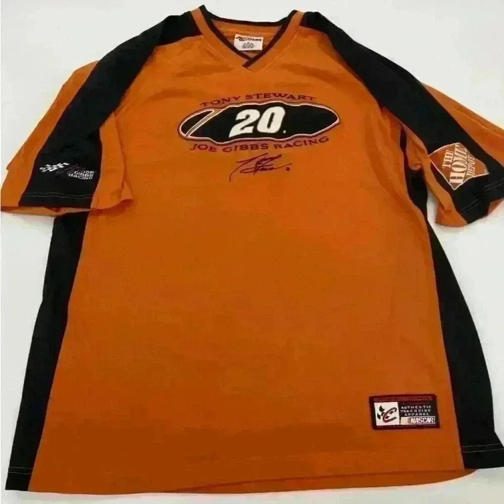 TONY STEWART Chase Authentics NASCAR Shirt Joe Gibbs Racing & Home Depot Size L